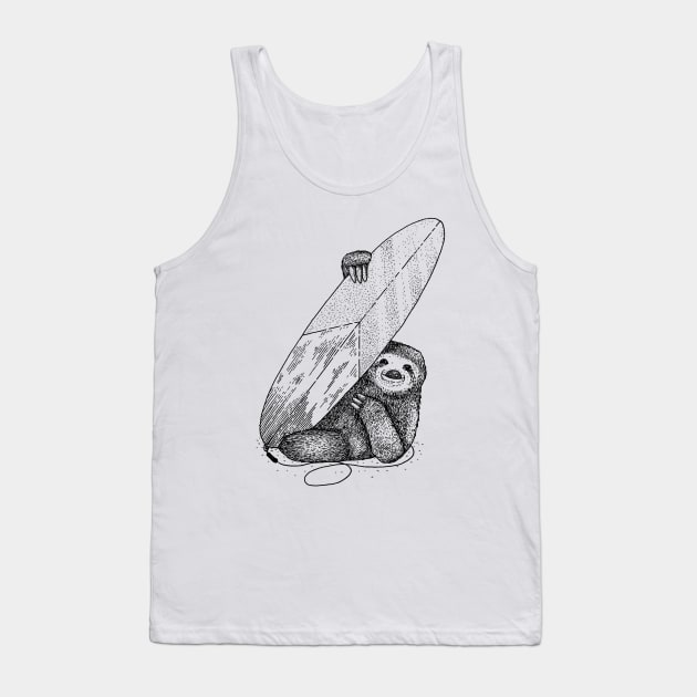 surf sloth Tank Top by kiryadi